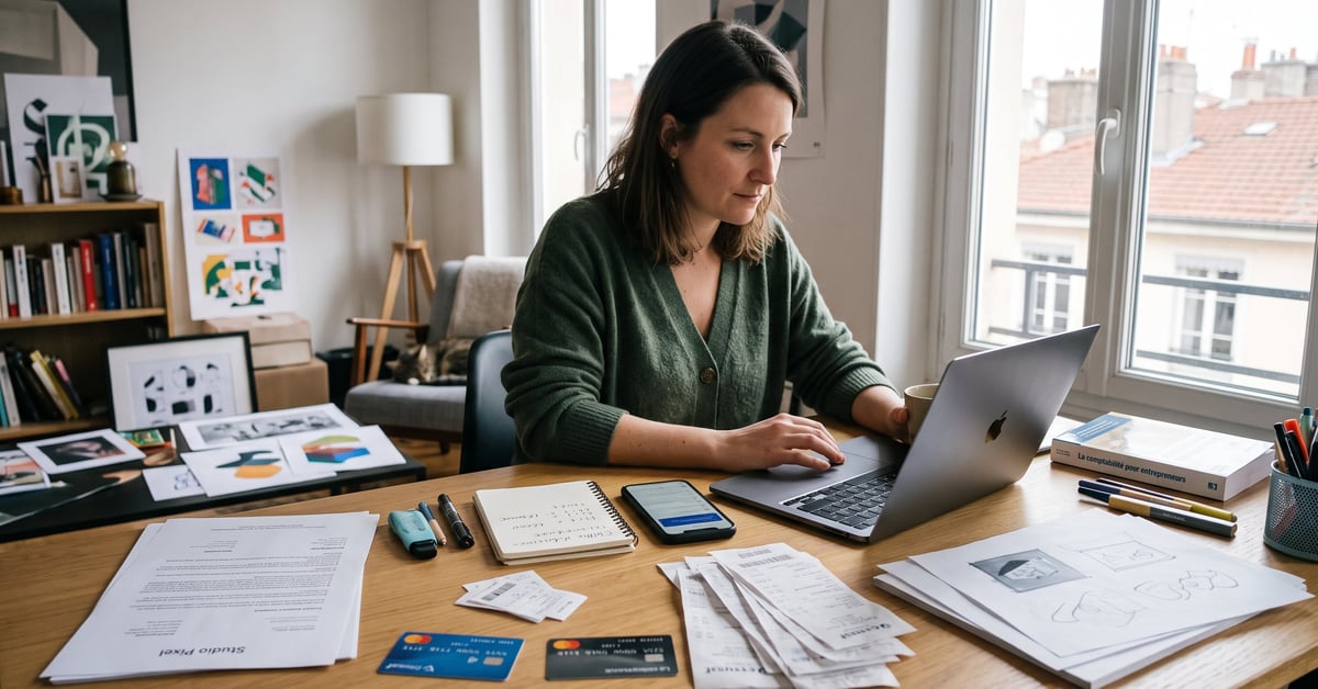 Auto-entrepreneur complétant sa déclaration de chiffre d'affaires sur le portail URSSAF