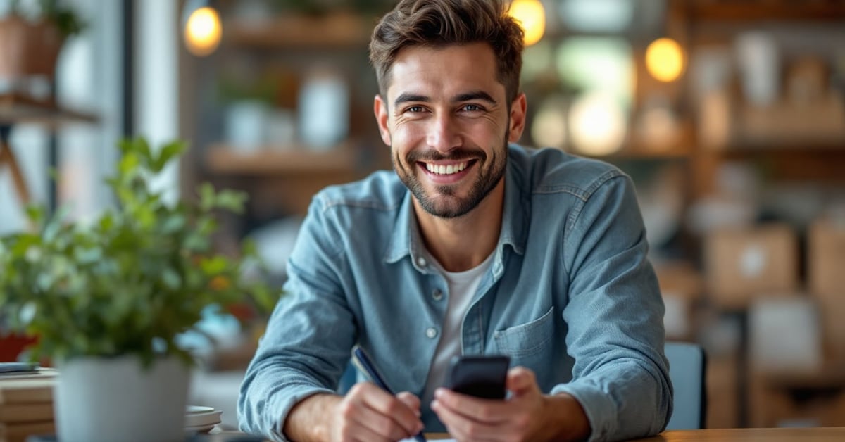 Micro-entrepreneur à son bureau consultant ses documents fiscaux liés à la CFE