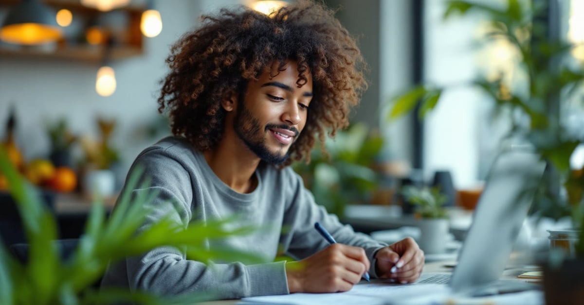 Entrepreneur travaillant sur son bureau pour créer une auto-entreprise avec documents et ordinateur