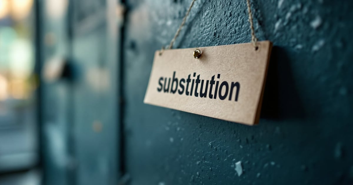 Substitution définition : illustration du concept de remplacement dans différents contextes
